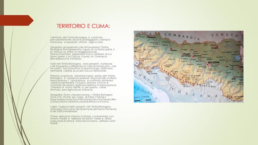 L' EMILIA ROMAGNA
-
Autore: Cimmino Alessio. I CONFINI:
L' Emilia Romagna, è una
regione, dell'Italia
settentrionale.Confina: a
nord ,con Lo