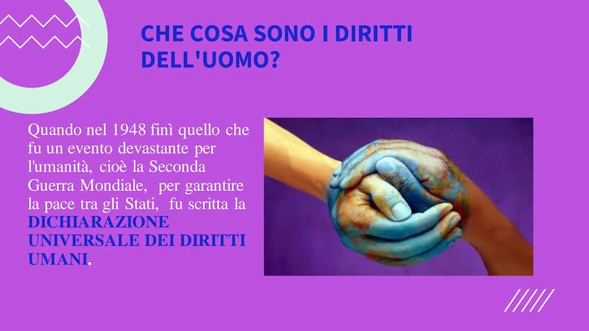 tutti i
DIRITTI
UMANI
per bith CHE COSA SONO I DIRITTI
DELL'UOMO?
Quando nel 1948 finì quello che
fu un evento devastante per
l'umanità, cio