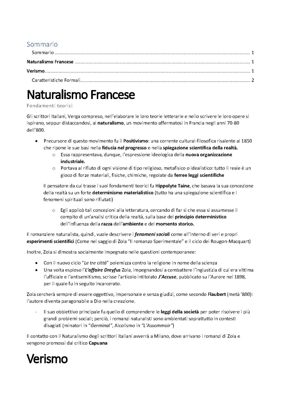 Scopri il Naturalismo e Verismo: Riassunti e PDF per Bambini