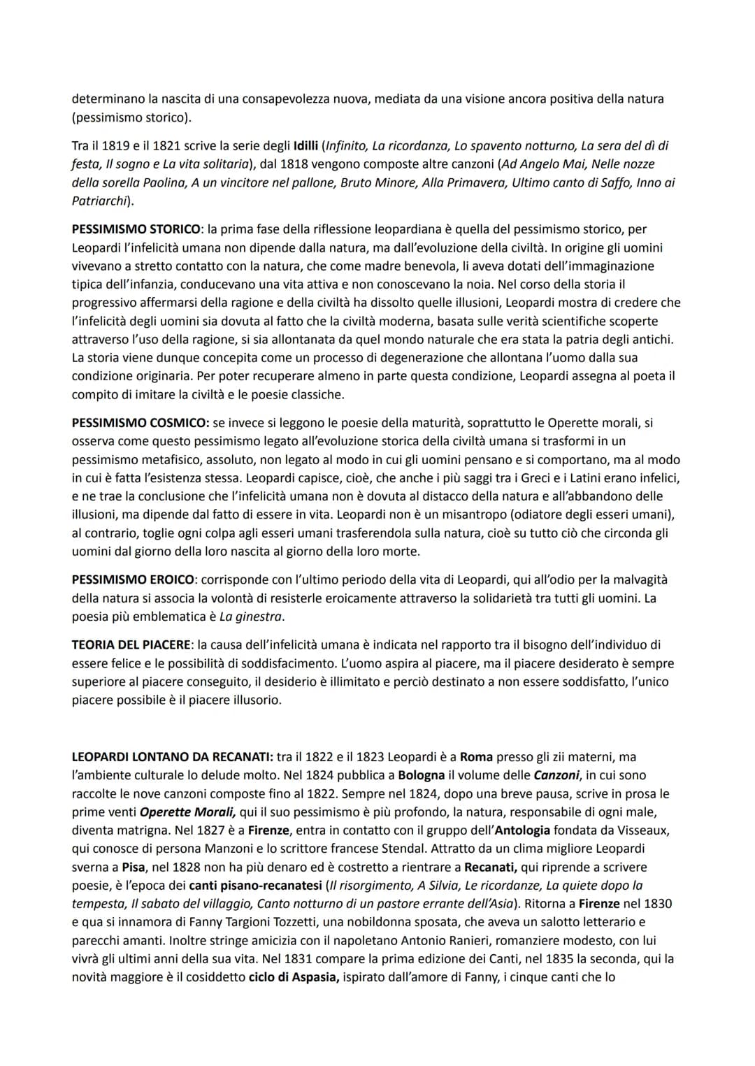 GIACOMO LEOPARDI (1798-1837)
È il fondatore della moderna poesia italiana, fu poeta moderno, pur definendosi "antiromantico" e
interessato a