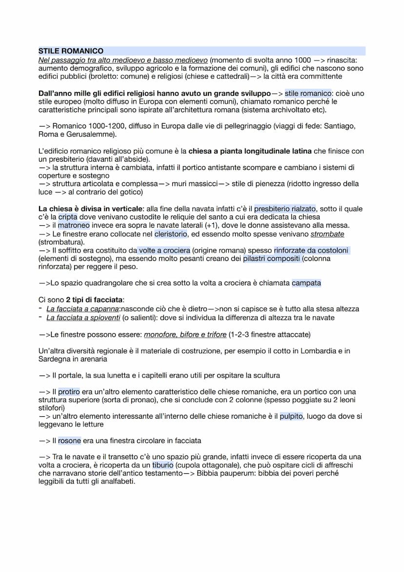 APPUNTI DI STORIA DELL'ARTE
L'arte paleocristiana
Medioevo: età di mezzo tra l'età classica e il rinascimento, si divide in 2 periodi:
- Alt