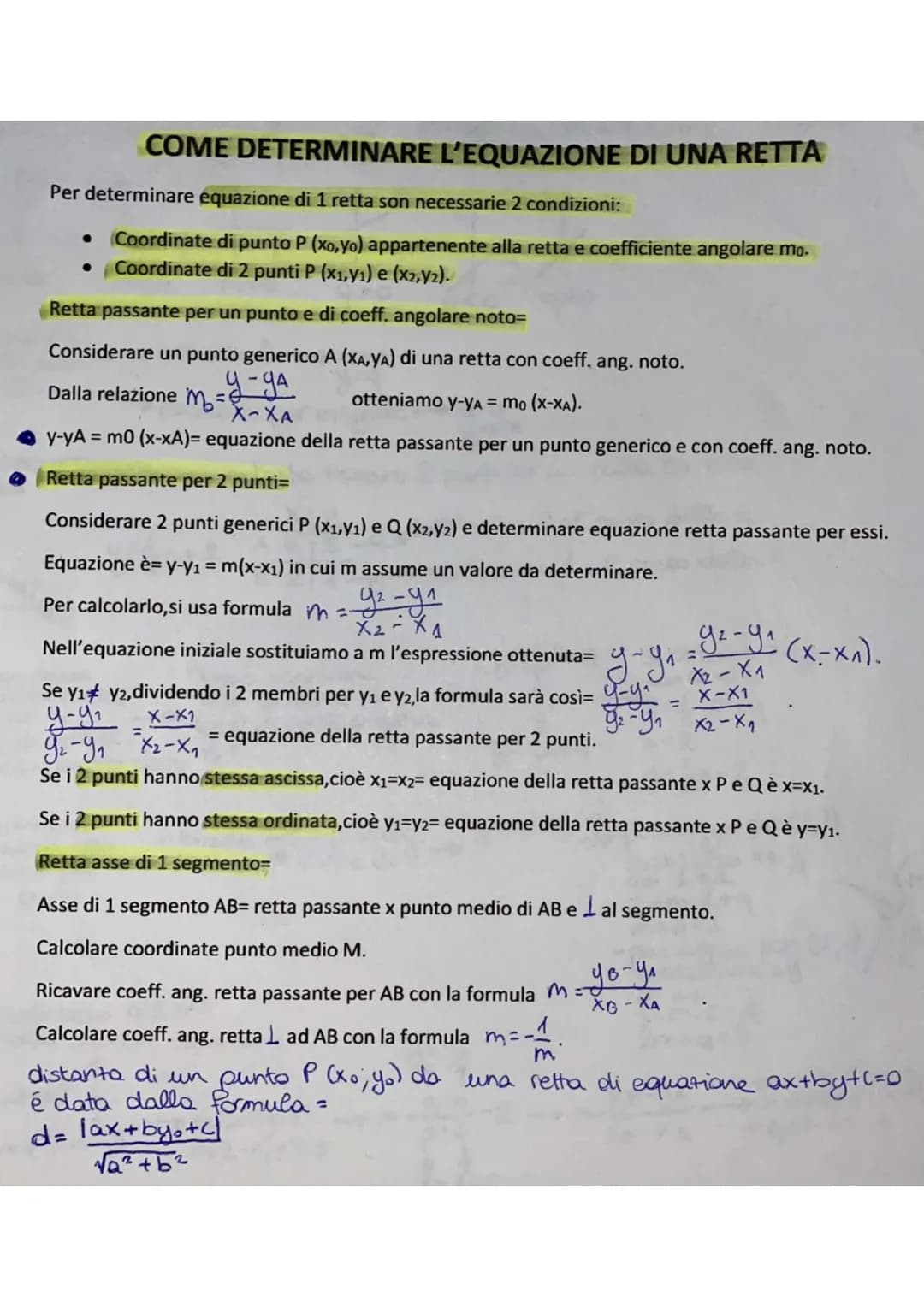 APIANO CARTESIANO E RETTA
Asse delle ascisse (x) e delle ordinate (y)= due rette perpendicolari dove è fissata un'unità di misura x rapprese