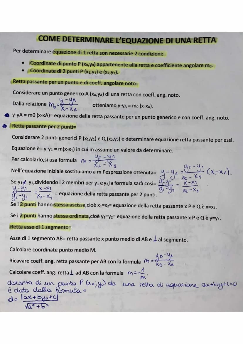APIANO CARTESIANO E RETTA
Asse delle ascisse (x) e delle ordinate (y)= due rette perpendicolari dove è fissata un'unità di misura x rapprese