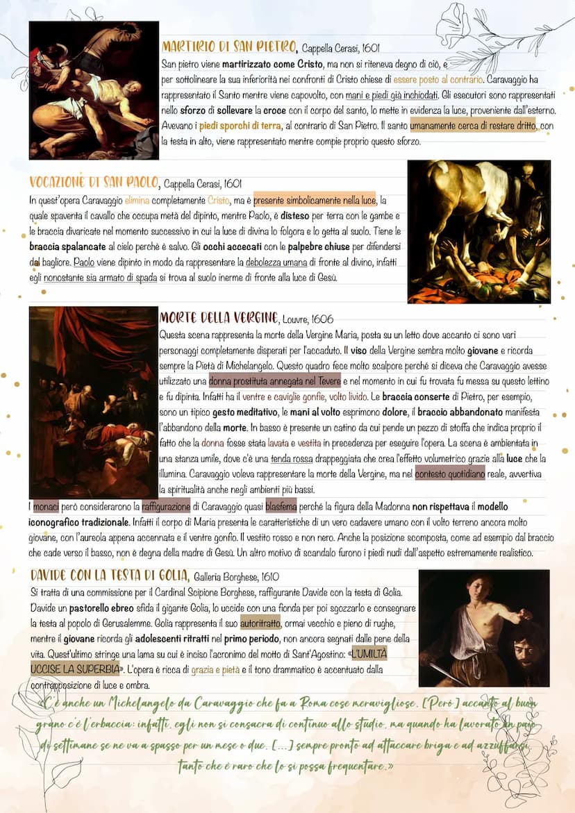 ●
Dot
CARAVAGGIO
LA VITA
Michelangelo Merisi nasce a Milano nel 1571 da una famiglia poveniente da Caravaggio, nel bergamasco.
Le basi della