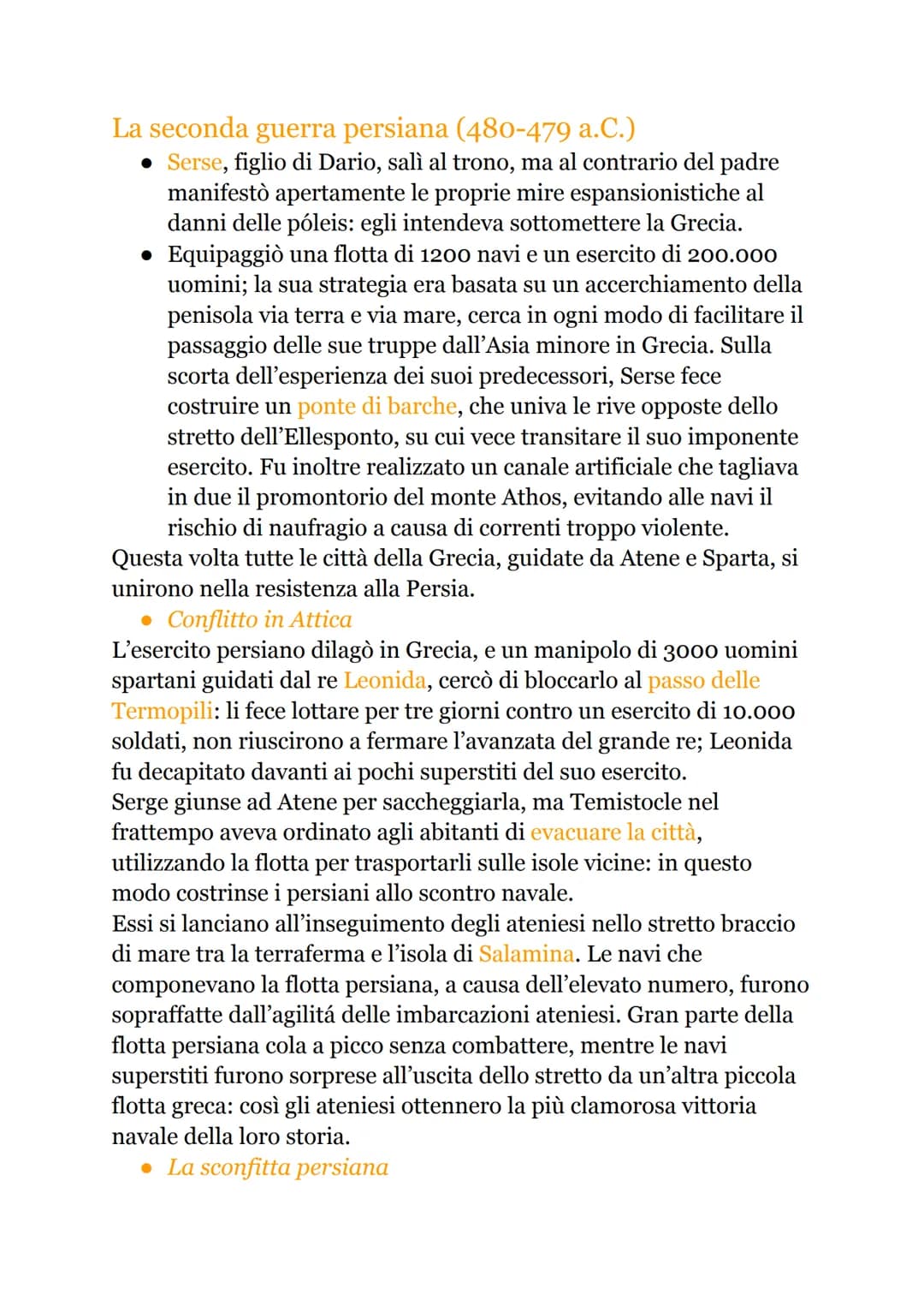 LE GUERRE PERSIANE
L'espansionismo persiano
Il VI secolo in Oriente fu un'epoca di profonde trasformazioni: Ciro
il grande (559-529 a.C.), u