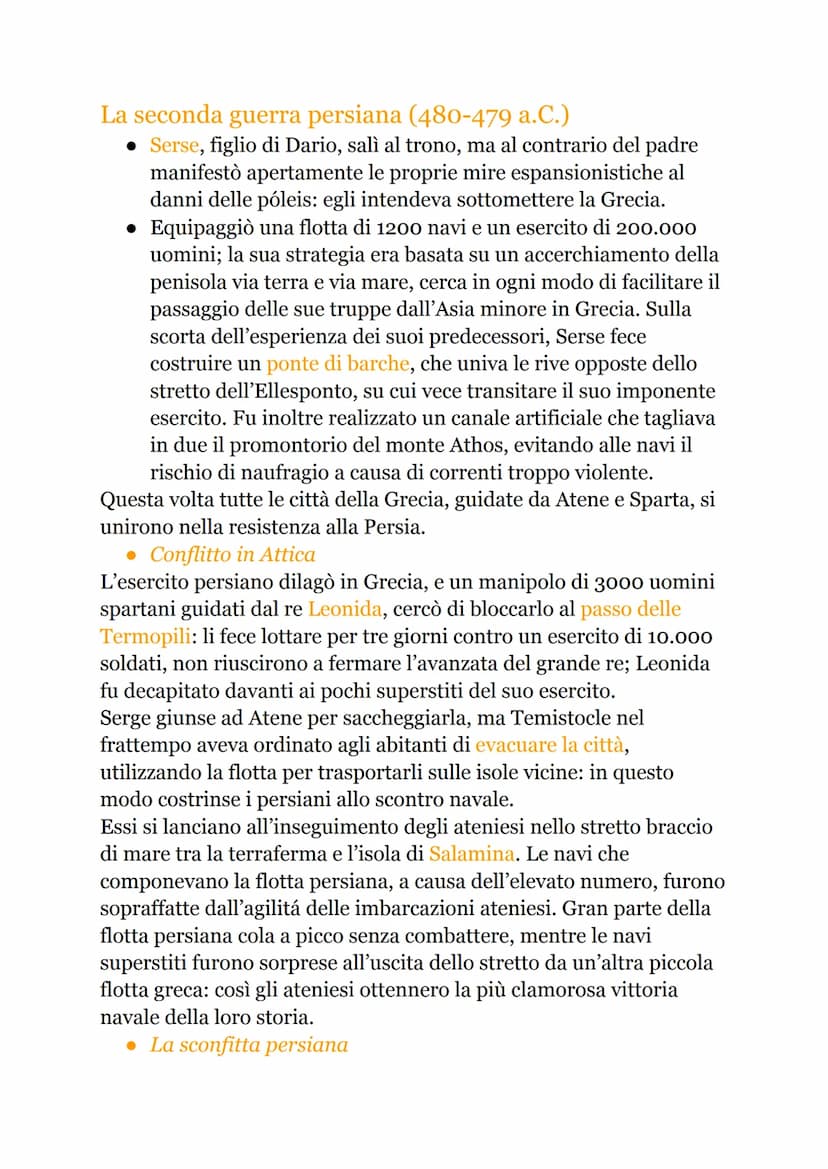 LE GUERRE PERSIANE
L'espansionismo persiano
Il VI secolo in Oriente fu un'epoca di profonde trasformazioni: Ciro
il grande (559-529 a.C.), u