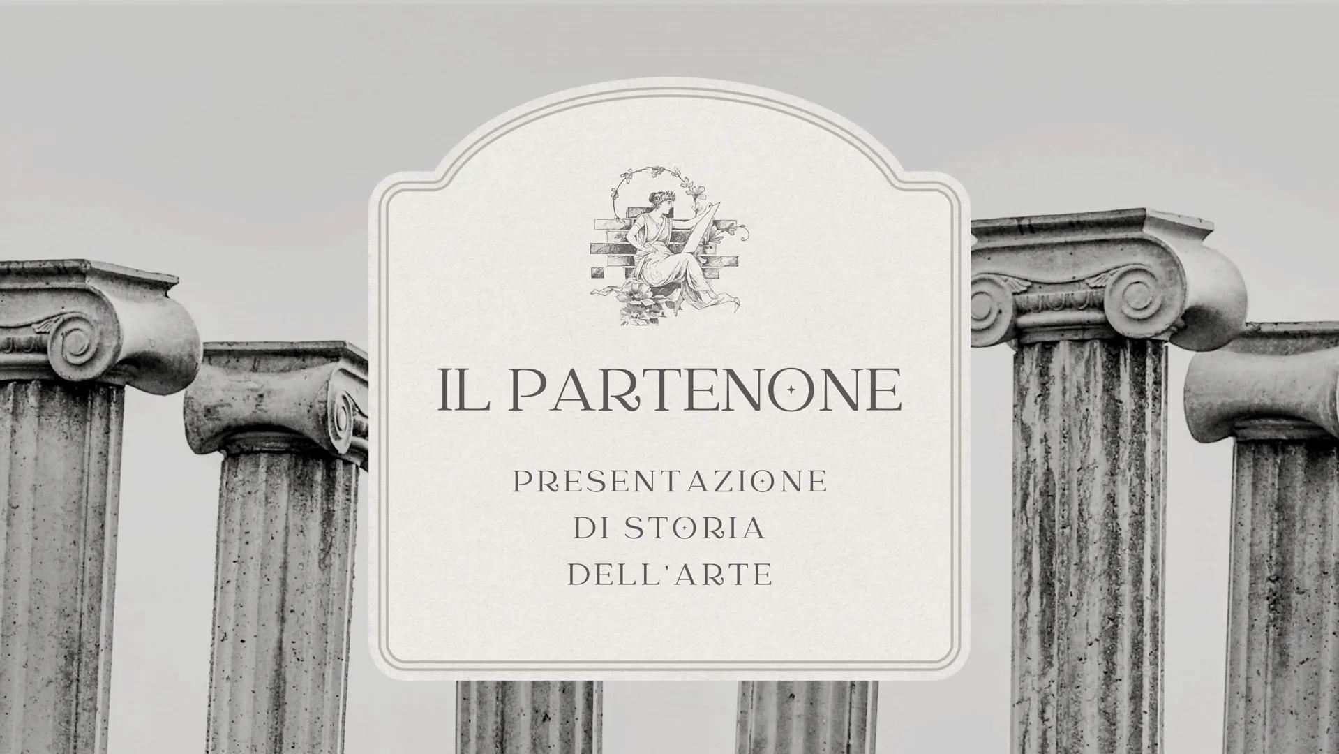 IL PARTENONE

PRESENTAZIONE
DI STORIA
DELL'ARTE Eretteo

# L'ACROPOLI DI ATENE

L'acropoli di Atene é situata nella parte piú alta della cit