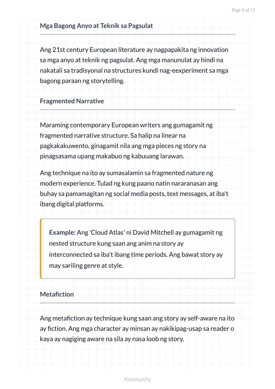 Panitikang Pandaigdig sa 21st Century: Panitikan mula sa Europa
Pag-aaral ng makabagong panitikan mula sa
Europa sa ika-21 siglo
Mga Layunin