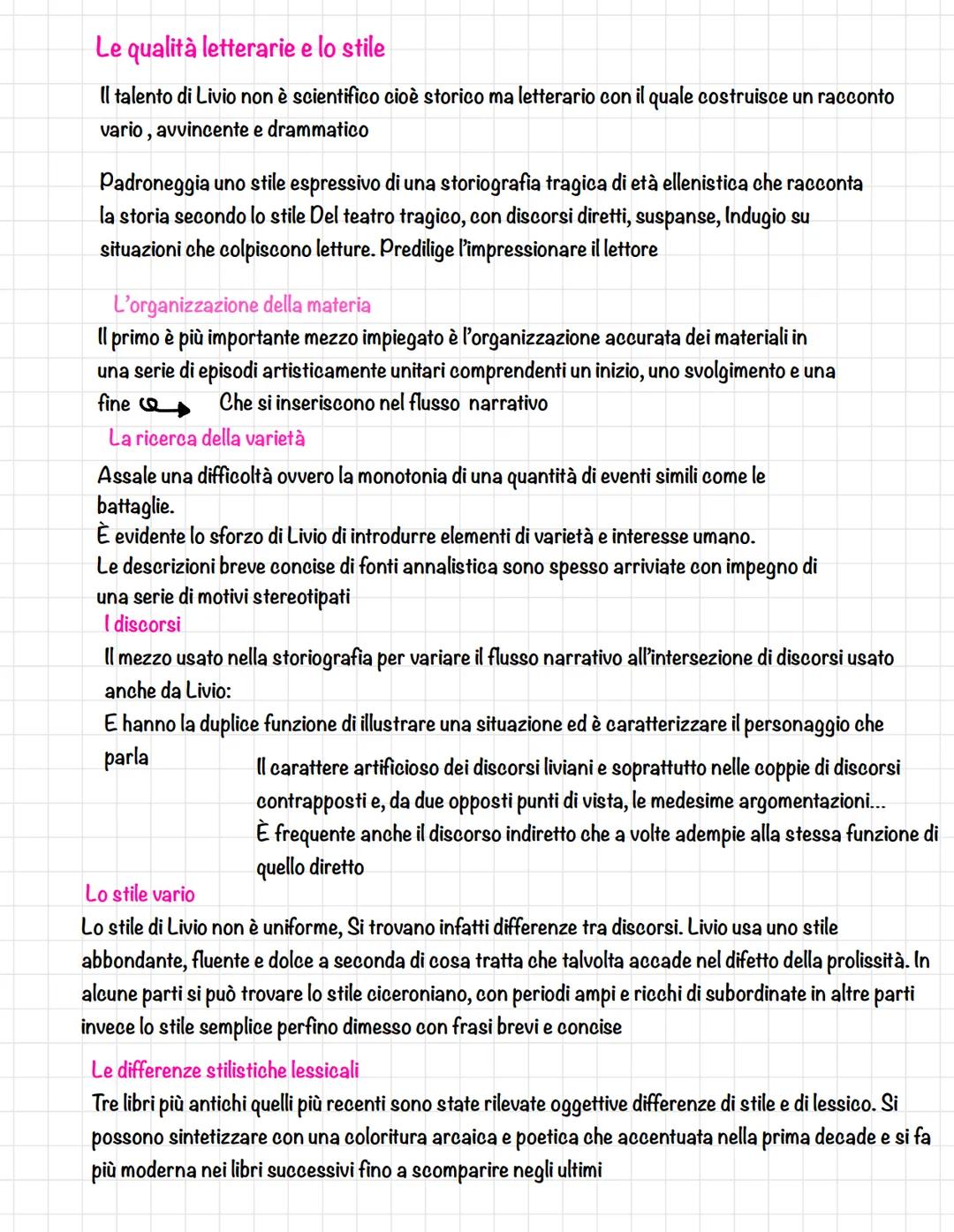 TITO LIVIO
Nasce a Pavia uno nel 59 e un ricco centro di provincia"
Si recò a Roma per il suo interesse alla storia e per svolgere il lavoro