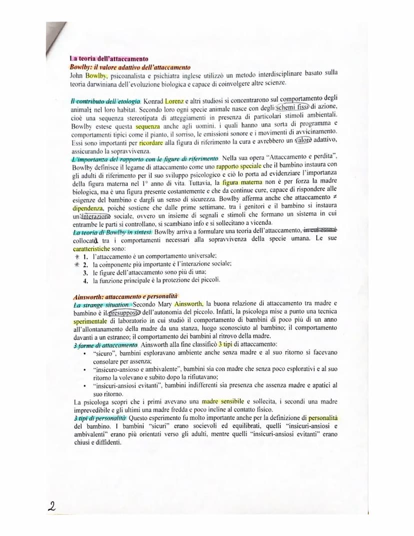 Alice De Rosa
Scienze Umane
LO SVILUPPO DEGLI AFFETTI
E DELLE EMOZIONI
8
1. Le principali teorie sulla costruzione dei legami affettivi
Nell