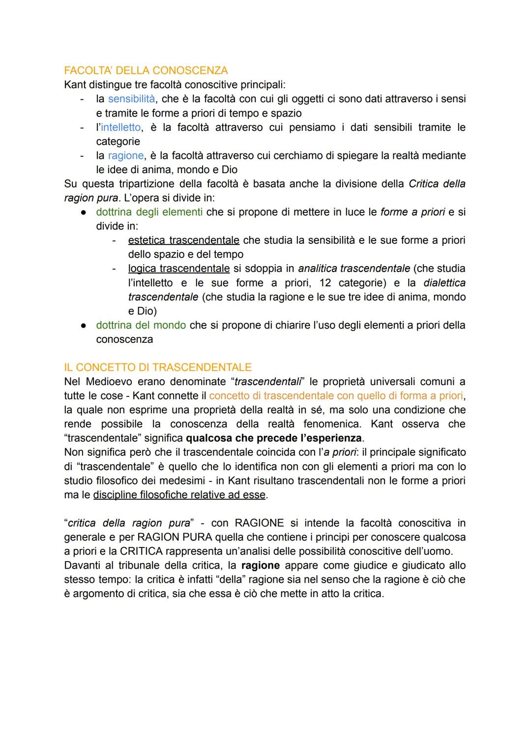 KANT
Immanuel Kant nacque da una famiglia di origine scozzese, fu educato nello spirito
religioso del pietismo e uscito dal collegio studiò 
