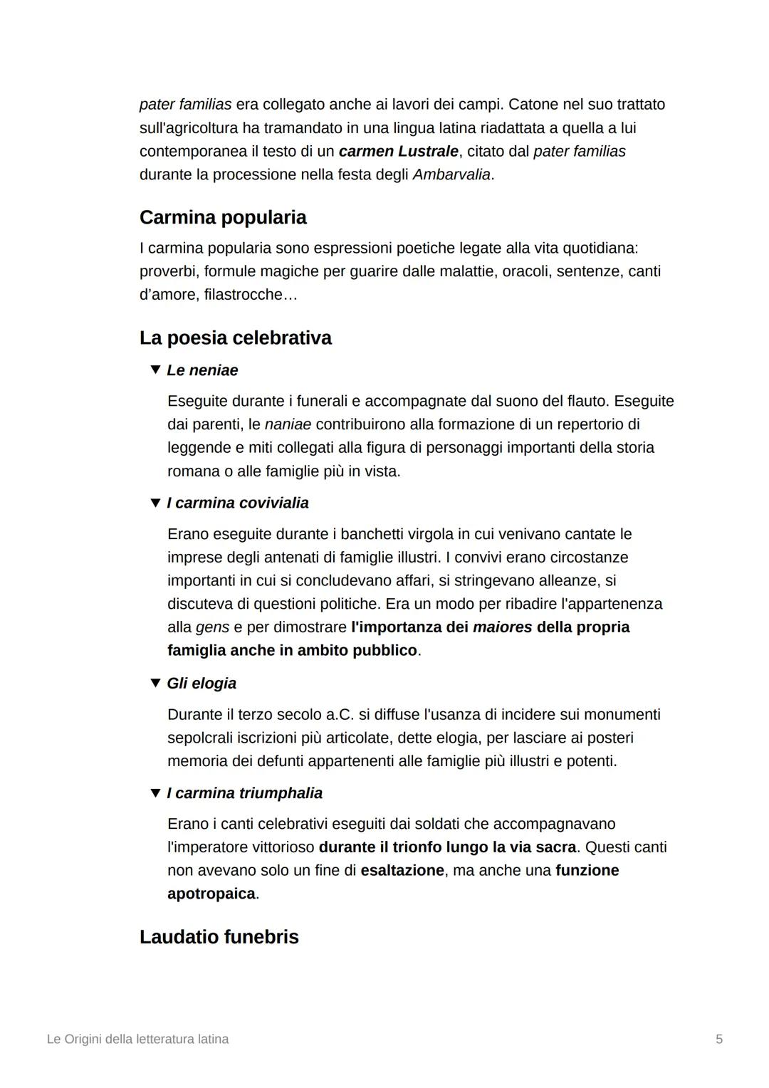 Le Origini della letteratura latina
Contesto
▾ Quadro sociale e culturale
Le strutture sociali
La gens è la struttura originaria della socie