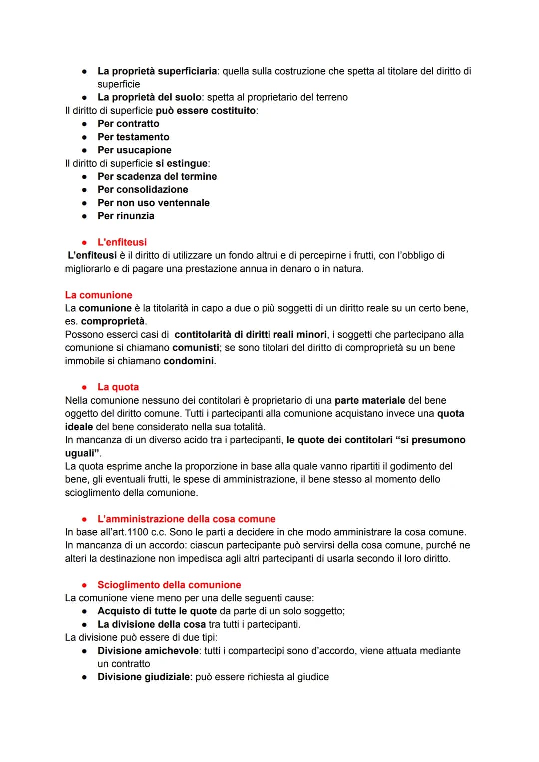 La proprietà e i diritti reali di godimento
I diritti reali in generale
I diritti reali sono diritti che hanno per oggetto una cosa. Il più 