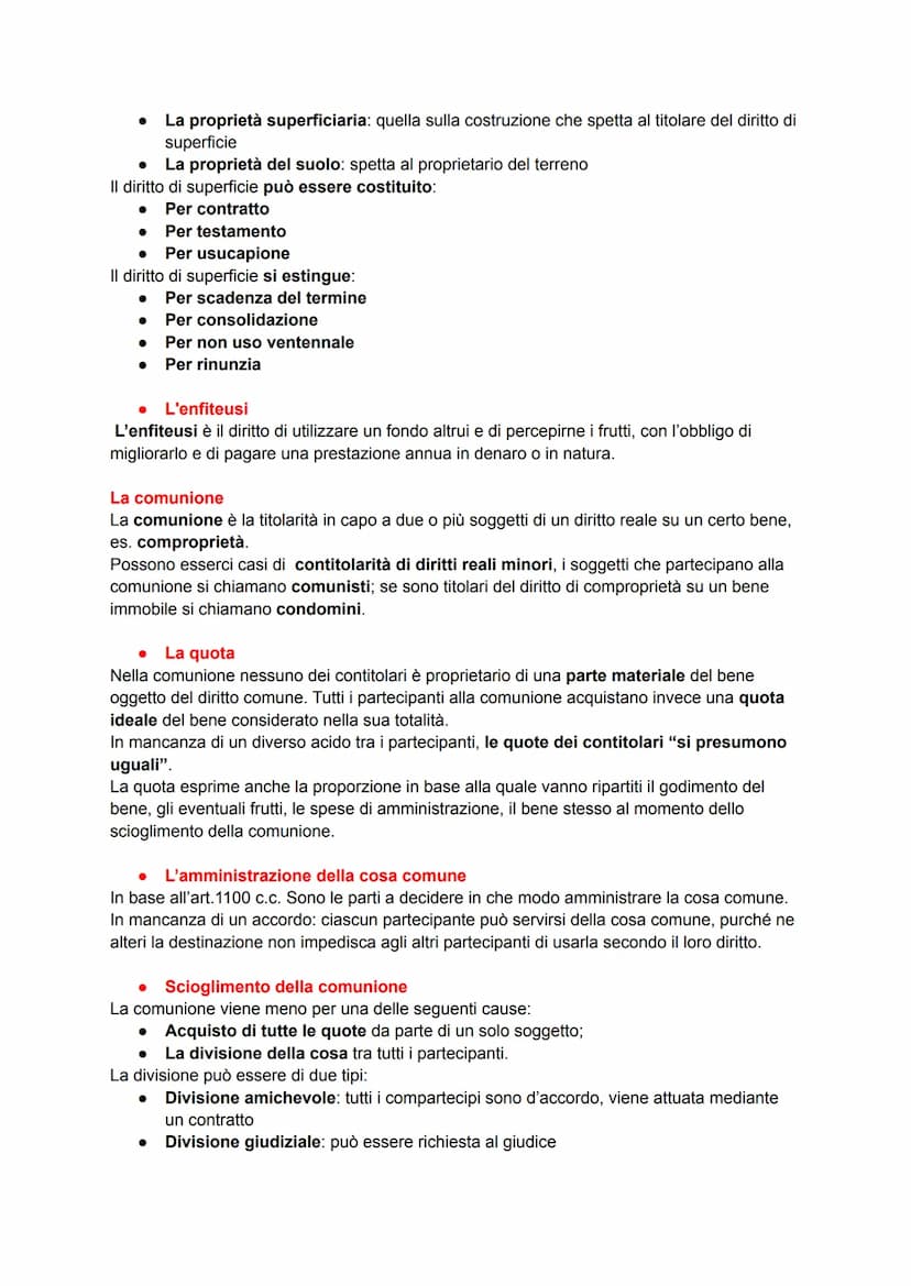 La proprietà e i diritti reali di godimento
I diritti reali in generale
I diritti reali sono diritti che hanno per oggetto una cosa. Il più 