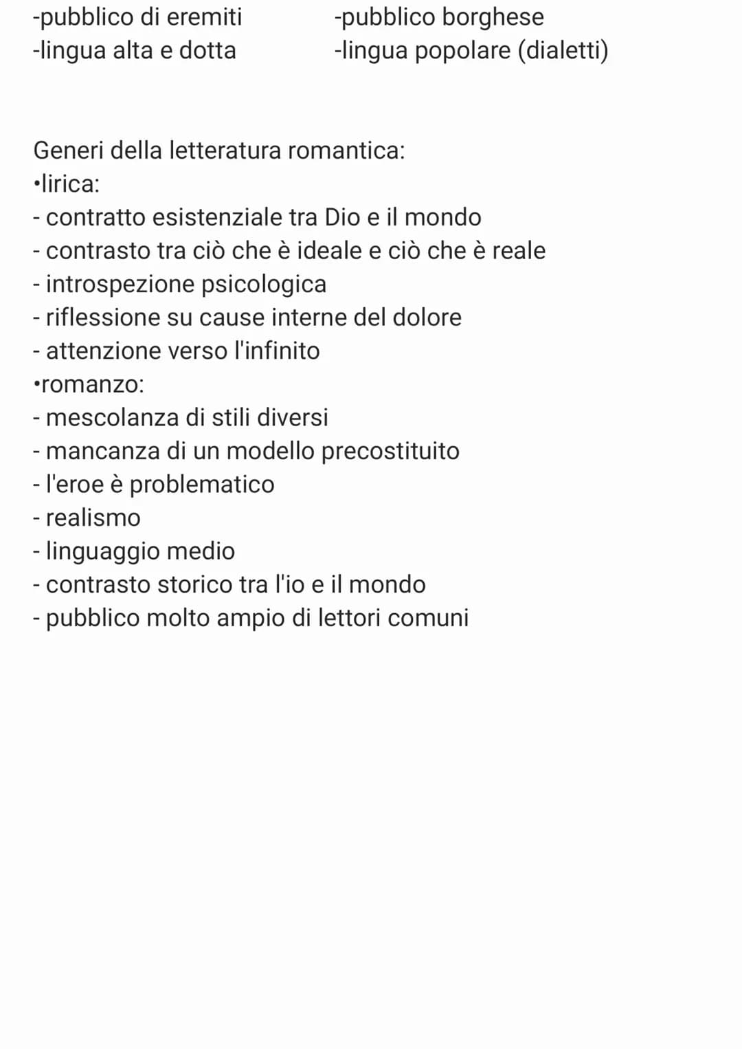 Romanticismo
Il romanticismo è un movimento che nasce in Germania nel 1798.
Il romanticismo italiano inizia nel 1816.
I caratteri del romant