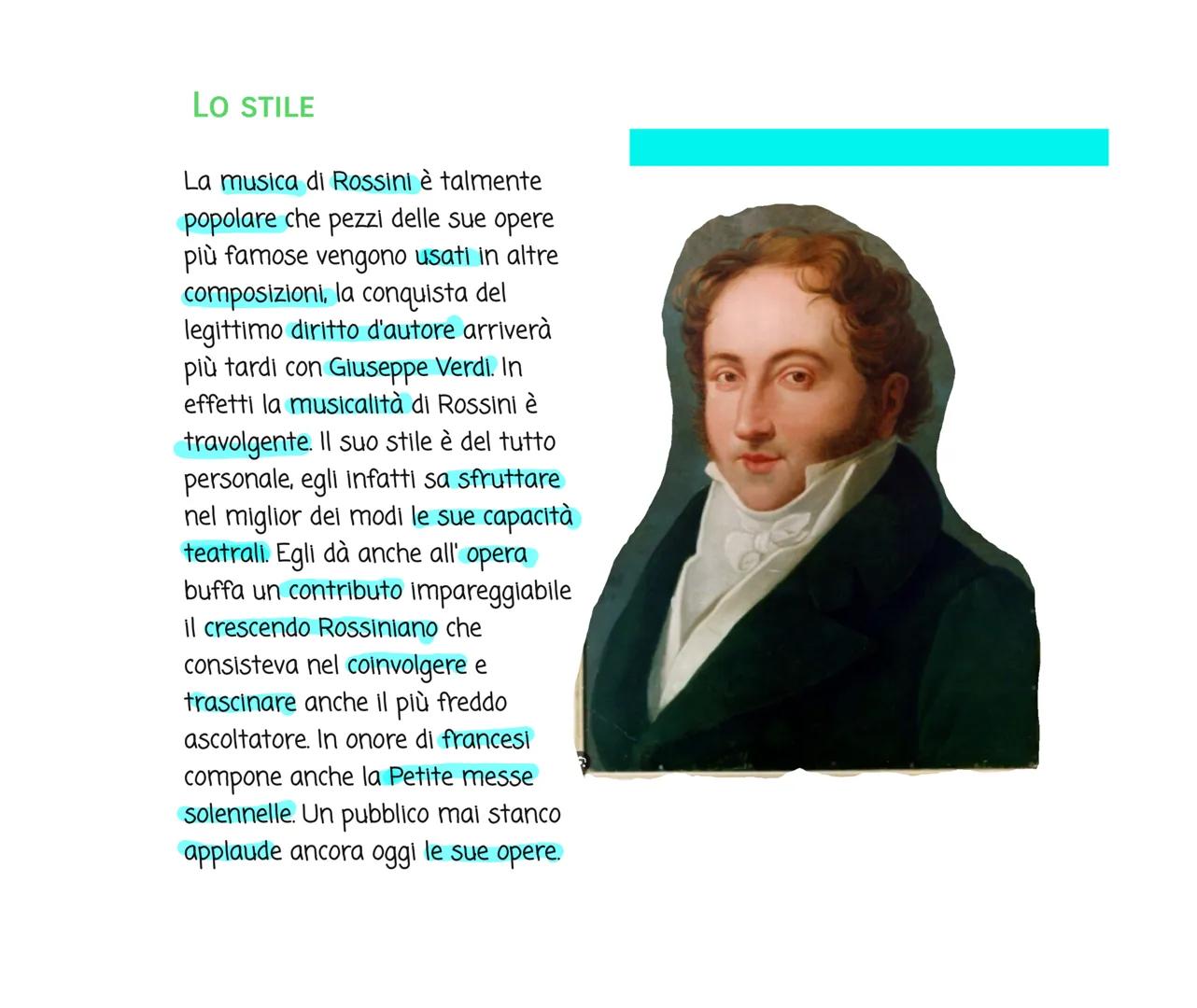 Gioachino Rossini
Gioachino Rossini nasce a Pesaro nel 1792
da una coppia di musicisti. Gioachino
rivela presto uno spiccato senso musicale
