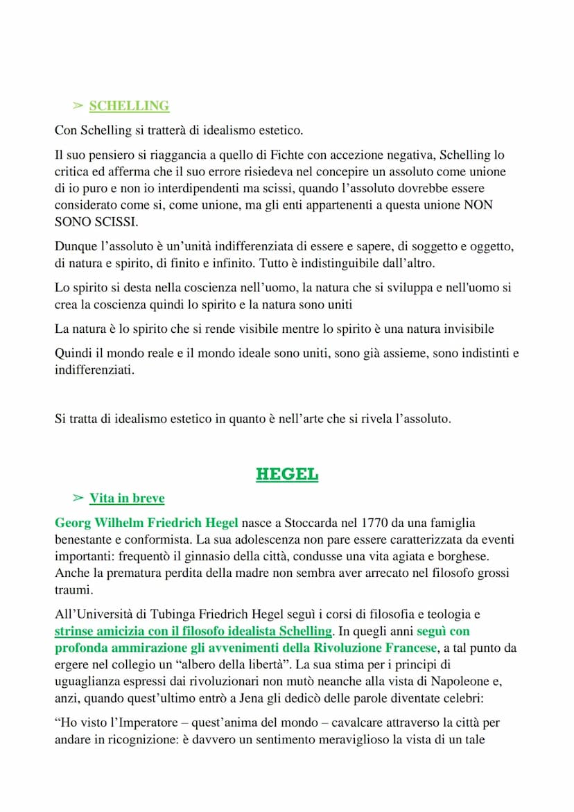 
<p>L'idealismo è una corrente filosofica che ha origine in Germania ed è strettamente legata al Romanticismo (fine '700 - inizio '800), con