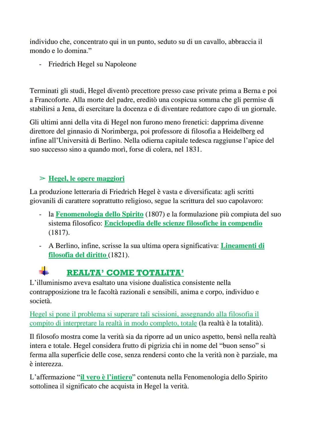 
<p>L'idealismo è una corrente filosofica che ha origine in Germania ed è strettamente legata al Romanticismo (fine '700 - inizio '800), con