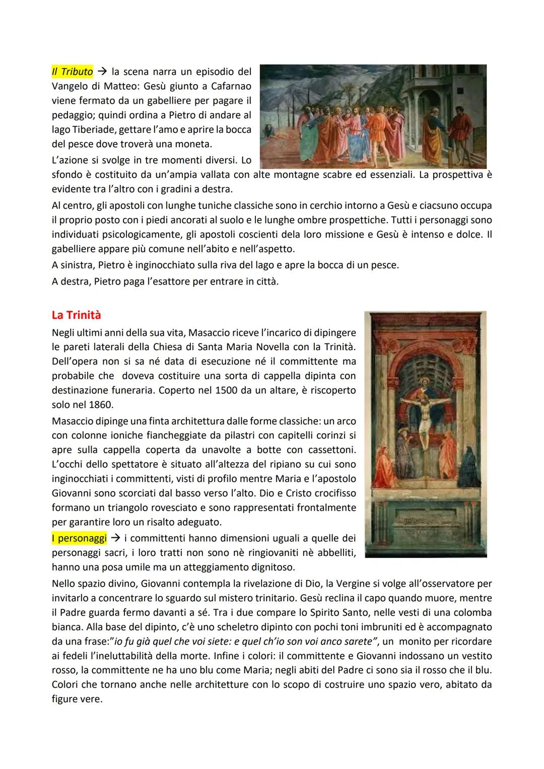 # Masaccio

Masaccio, ovvero Tommaso cassai, rappresenta per la pittura il fondatore di un linguaggio ricco di
umanesimo. La sua produzione 