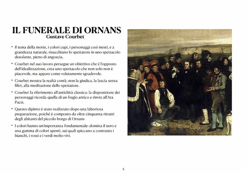 REALISMO
Movimento artistico che ha come obiettivo la rappresentazione oggettiva della realtà e in particolare la vita delle classi
sociali 