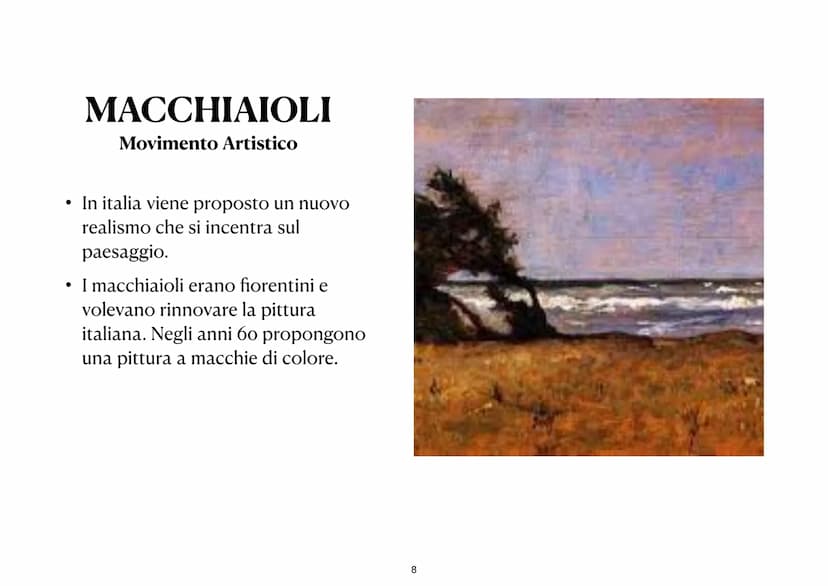 REALISMO
Movimento artistico che ha come obiettivo la rappresentazione oggettiva della realtà e in particolare la vita delle classi
sociali 