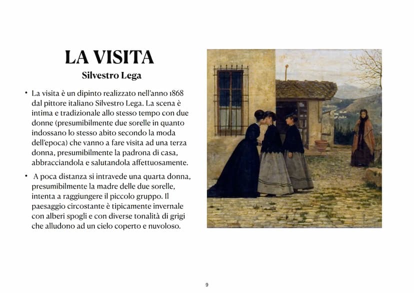 REALISMO
Movimento artistico che ha come obiettivo la rappresentazione oggettiva della realtà e in particolare la vita delle classi
sociali 
