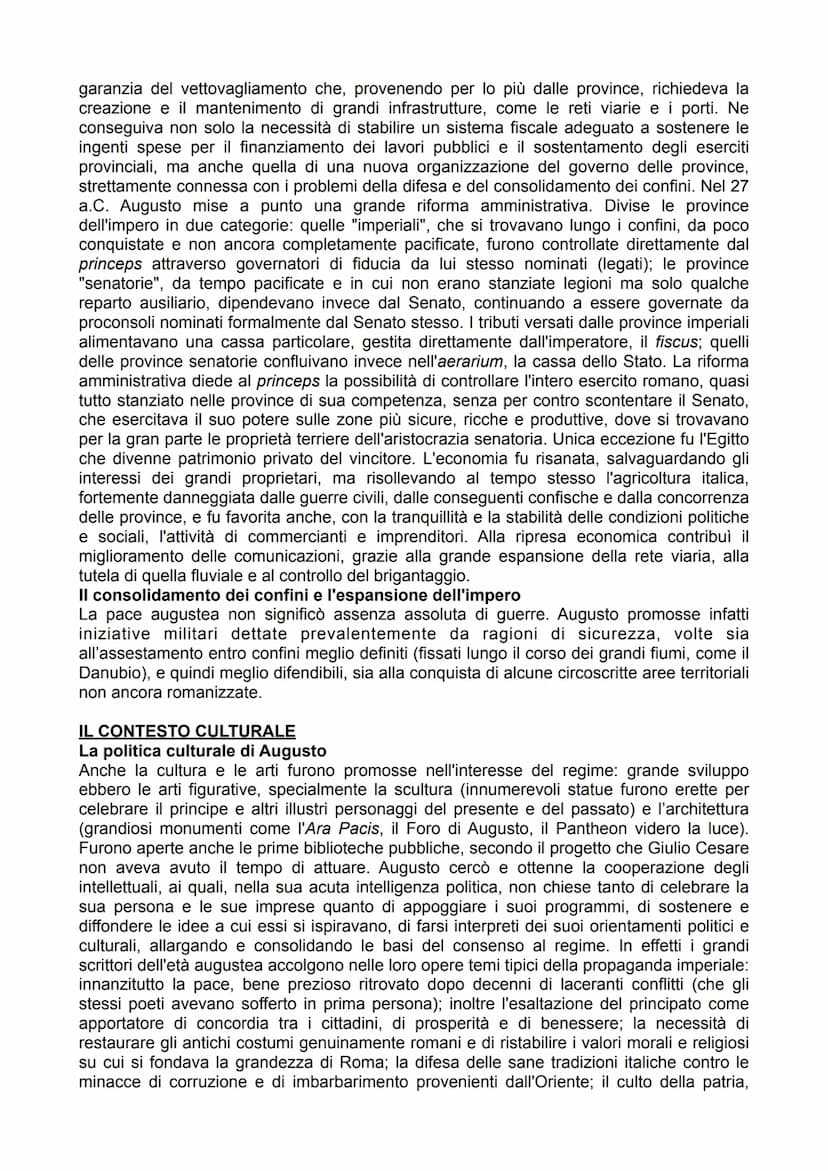 VIRGILIO
IL CONTESTO STORICO
L"età di Augusto"
Chiamiamo "età di Augusto" il periodo successivo alla battaglia di Azio (31 a.C.), che vide
i
