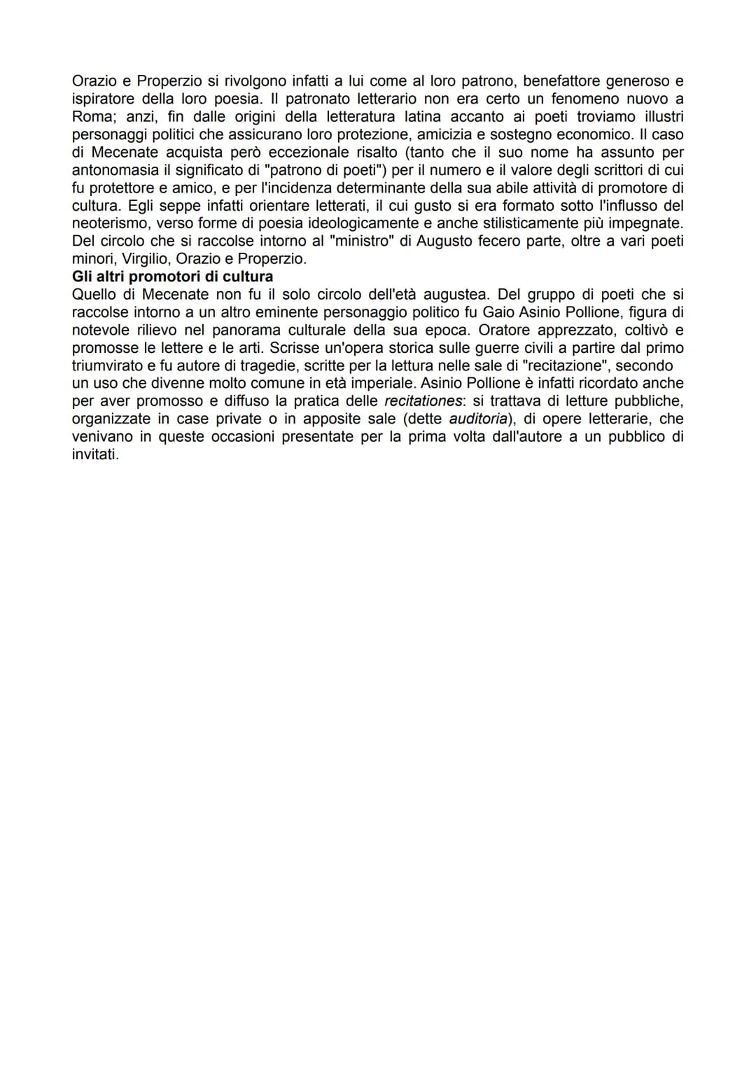 VIRGILIO
IL CONTESTO STORICO
L"età di Augusto"
Chiamiamo "età di Augusto" il periodo successivo alla battaglia di Azio (31 a.C.), che vide
i