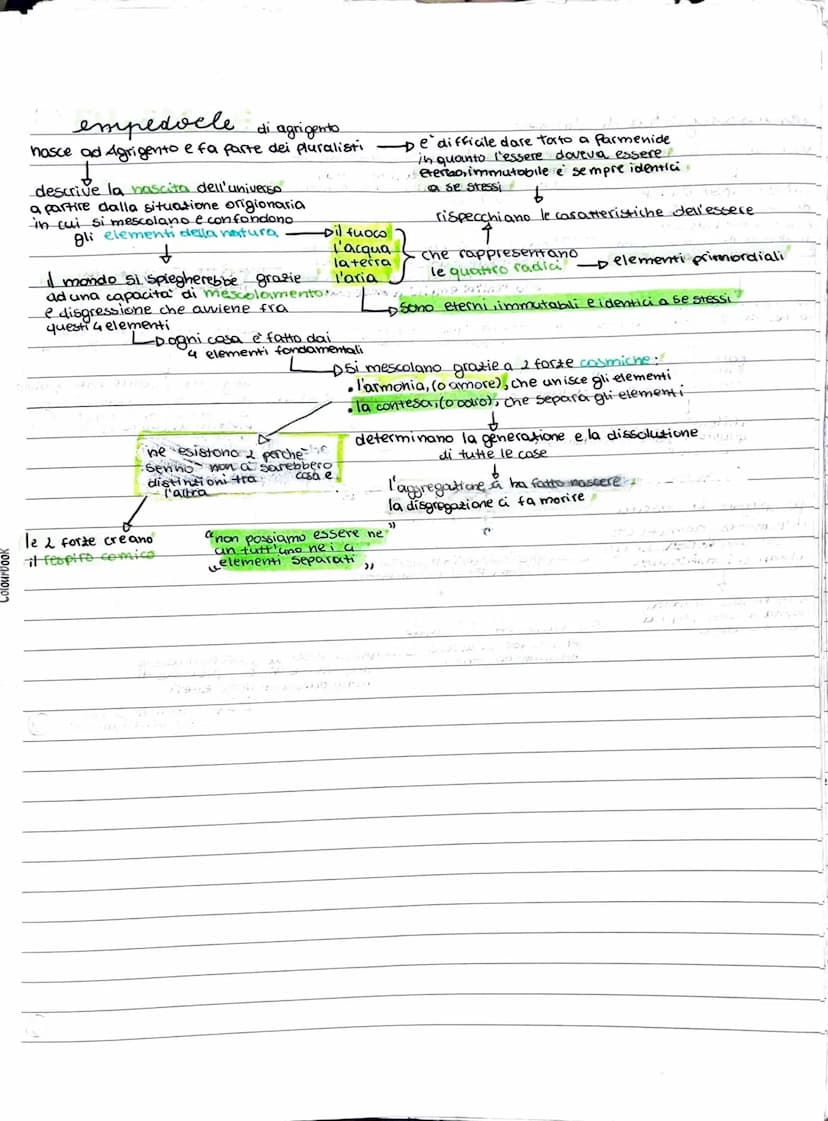 i fisici pluralistici
EMPEDOCLE
(
ANASSAGORA
--Sono pensatori così chiamati perche si occupano della natura, la physis, ammettendo una
'pluc