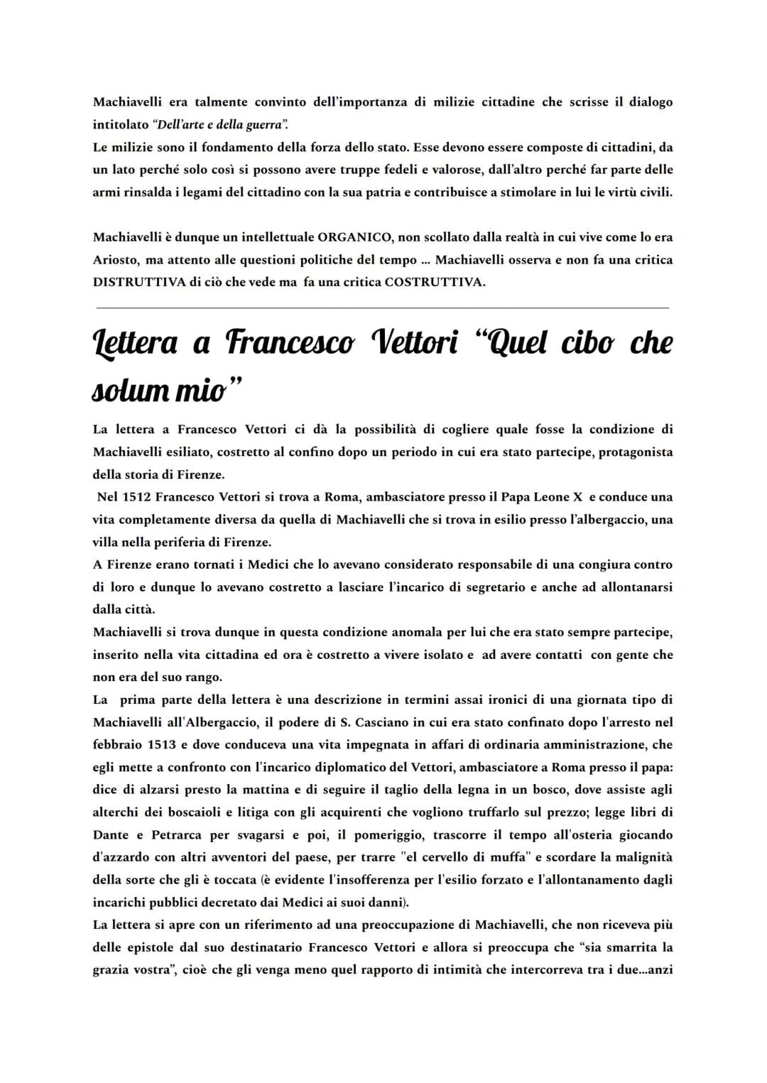 
<p>Niccolò Machiavelli è un intellettuale inserito nel panorama cinquecentesco, collocato però in un ambito culturale e letterario profonda