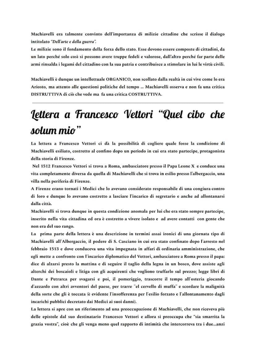
<p>Niccolò Machiavelli è un intellettuale inserito nel panorama cinquecentesco, collocato però in un ambito culturale e letterario profonda