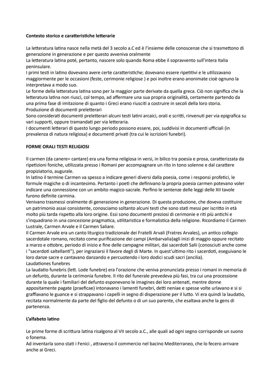Origini della letteratura latina 