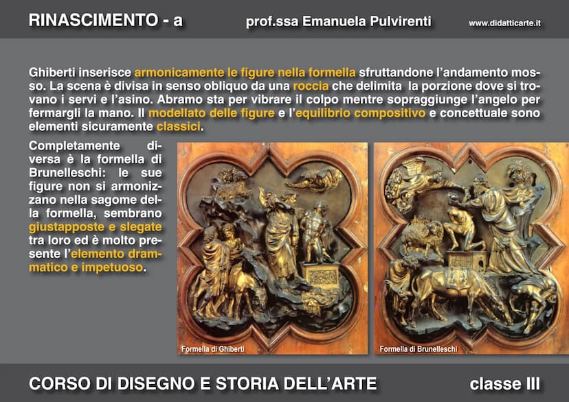 RINASCIMENTO - a
prof.ssa Emanuela Pulvirenti
11-a. PRIMO RINASCIMENTO
CORSO DI DISEGNO E STORIA DELL'ARTE
www.didatticarte.it
classe III RI