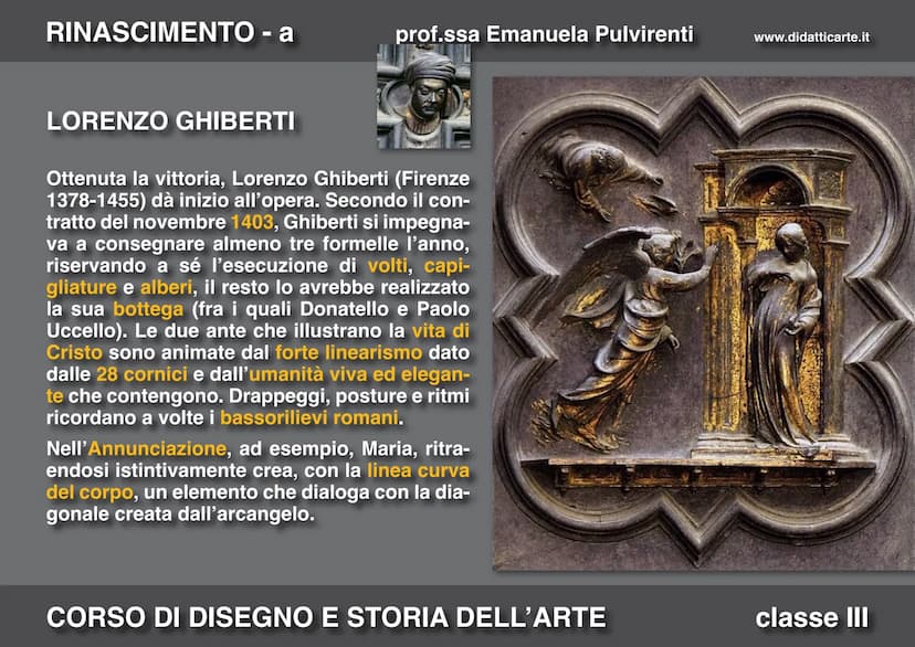 RINASCIMENTO - a
prof.ssa Emanuela Pulvirenti
11-a. PRIMO RINASCIMENTO
CORSO DI DISEGNO E STORIA DELL'ARTE
www.didatticarte.it
classe III RI