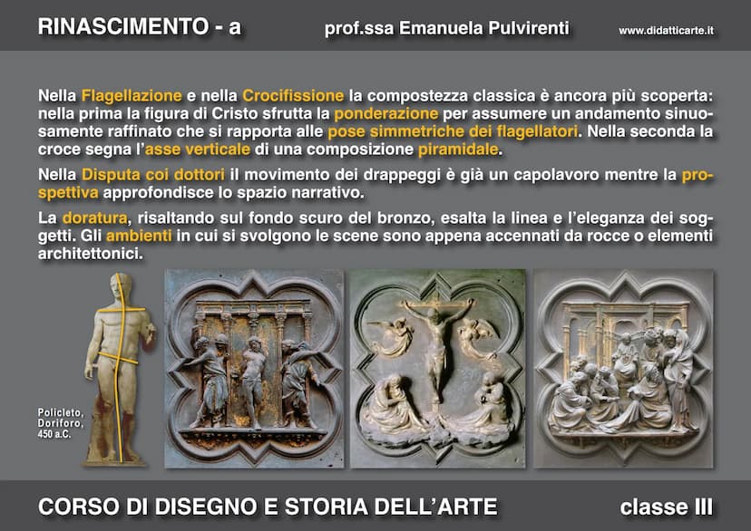RINASCIMENTO - a
prof.ssa Emanuela Pulvirenti
11-a. PRIMO RINASCIMENTO
CORSO DI DISEGNO E STORIA DELL'ARTE
www.didatticarte.it
classe III RI