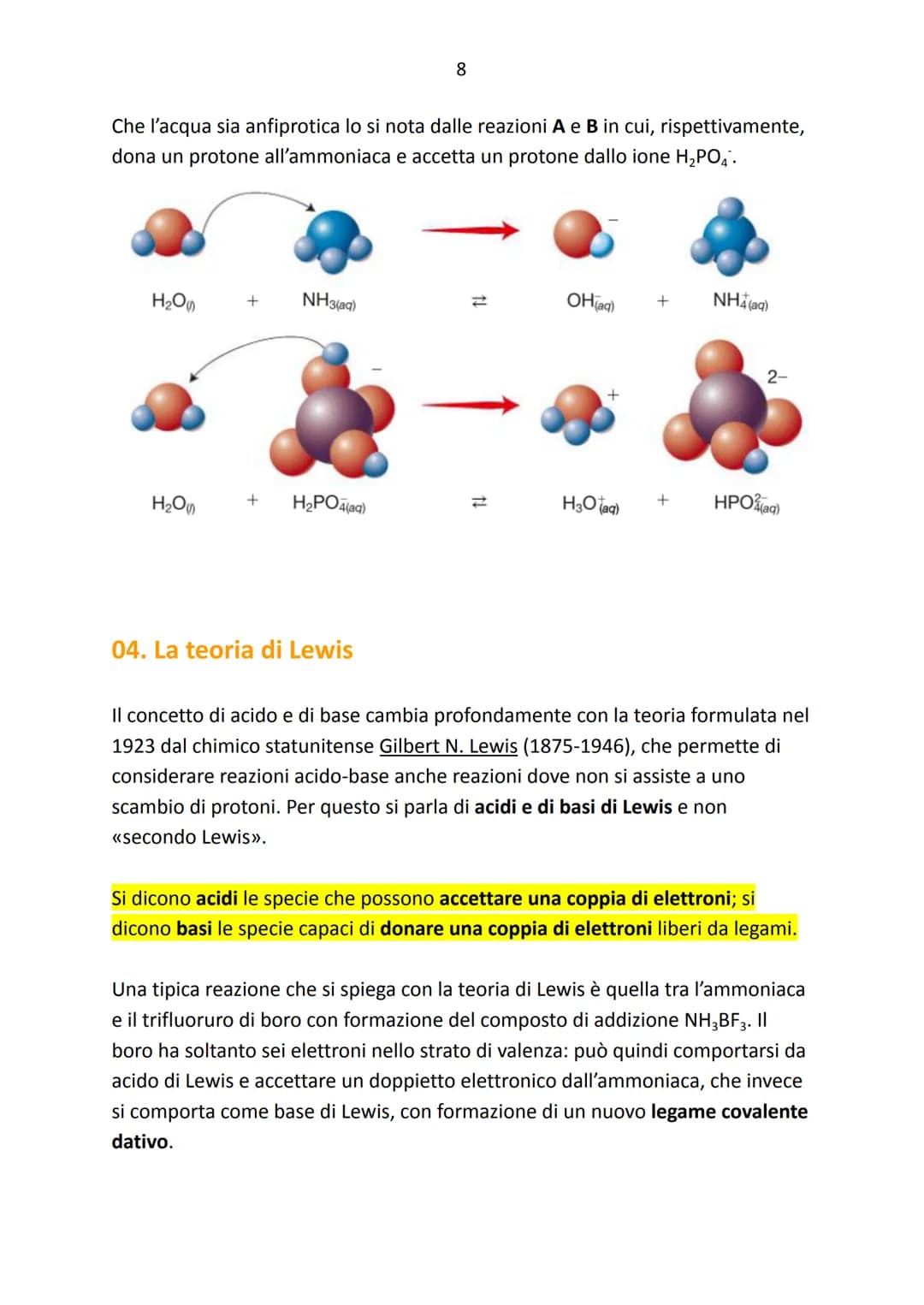 Acidi e basi
Argomenti:
→ Le teorie sugli acidi e sulle basi
➜ La teoria di Arrhenius
➜ La teoria di Brønsted e Lowry
→ La teoria di Lewis
→