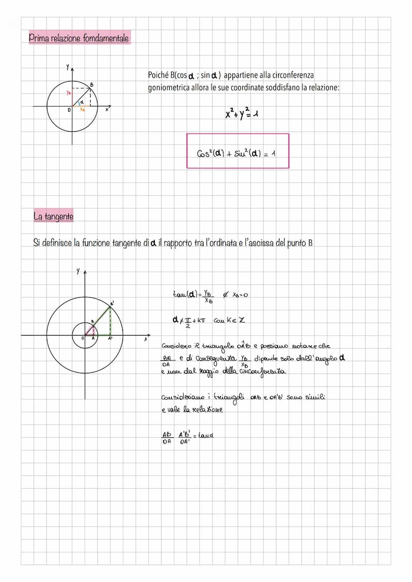LE FUNZIONI GONIOMETRICHE
Misura angoli in radianti
Data una circonferenza, chiamiamo radiante l'angolo che insiste su un arco di lunghezza 