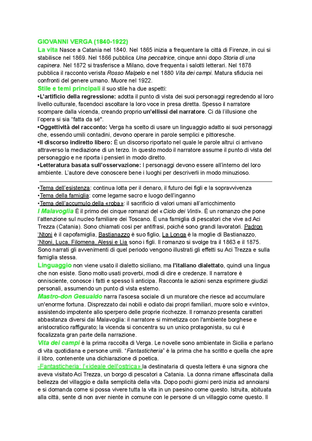 Riassunti e Appunti per Maturità 2024: Senilità e La Coscienza di Zeno PDF