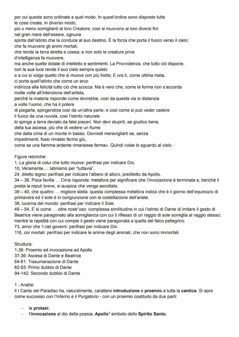 Testo
La gloria di colui che tutto move
per l'universo penetra, e risplende
in una parte più e meno altrove.
Nel ciel che più de la sua luce