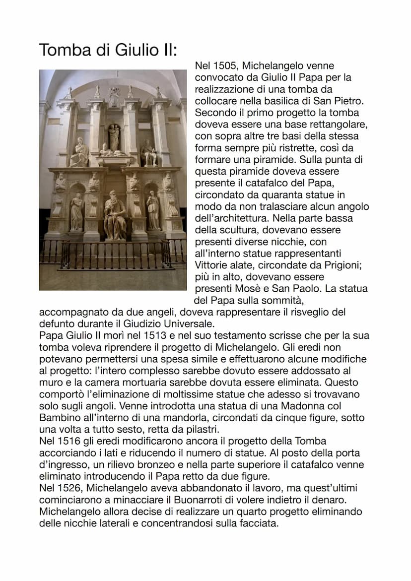 Michelangelo
Vita e filosofia artistica:
Michelangelo Buonarroti nasce a
Caprese il 6 marzo del 1475 da
Ludovico Buonarroti e da Francesca
d