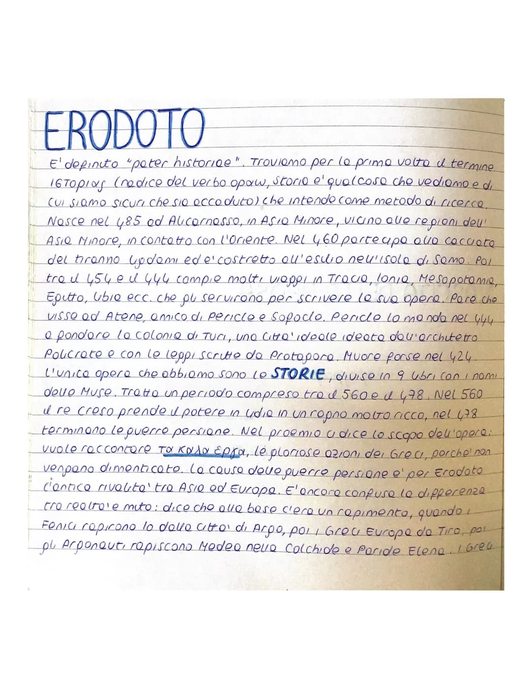 ERODOTO
E' definito "poter historiae". Troviamo per la prima volto a termine
16 Topias (nedice del verbo opaw, storio e' qualcosa che vediam