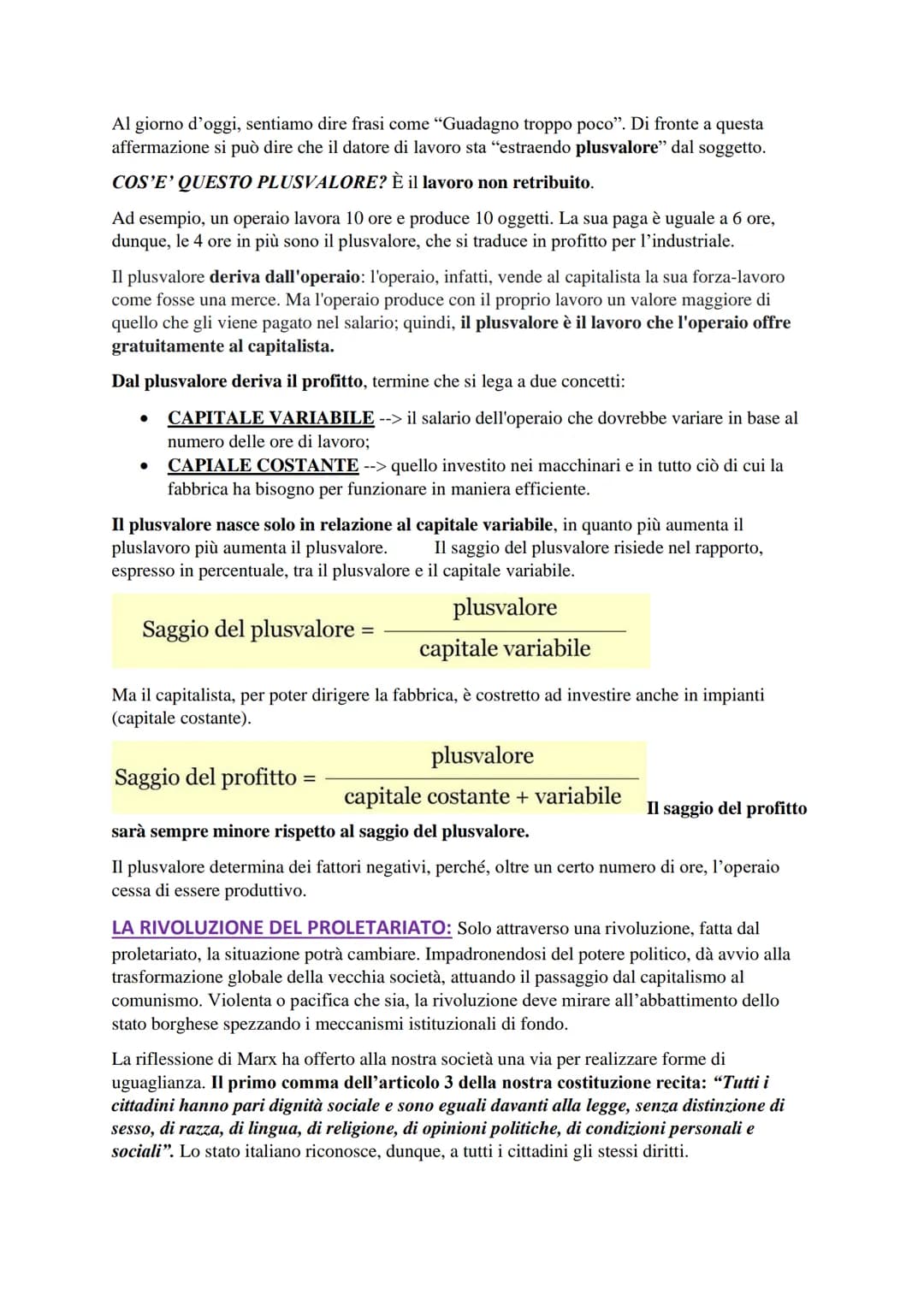 MARX
Collochiamo Marx in pieno 800, periodo in cui la scienza otteneva successi e la
tecnica continuava a progredire, in unione alla miseria