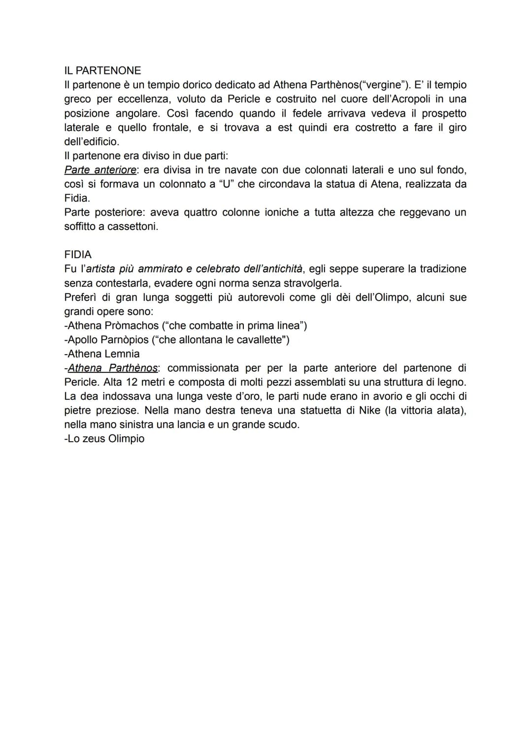 LA PRIMA ETA' CLASSICA
480 a.C. passaggio dall'età arcaica all'età classica.
L'età classica si divide in:prima classicità (V secolo) e secon