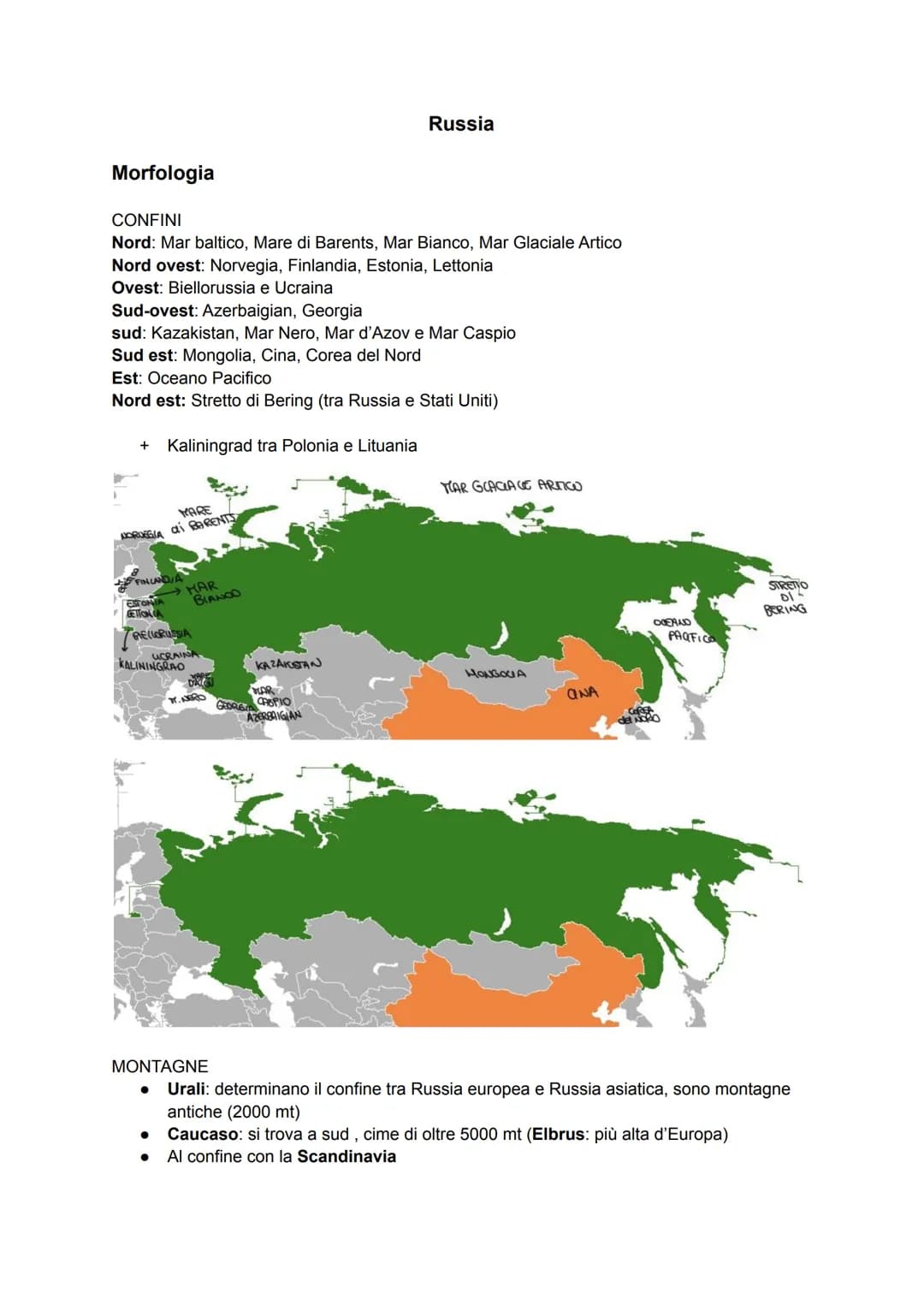 
<h2 id="confini">CONFINI</h2>
<ul>
<li><p><strong>Nord:</strong> Mar Baltico, Mare di Barents, Mar Bianco, Mar Glaciale Artico</p></li>
<li