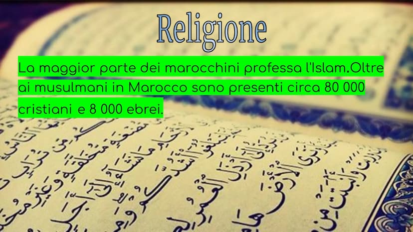4
2-3
Il Marocco Il Marocco
Il Marocco è un paese dell'Africa
nord-orientale; confina a est e a
sud-est con l'Algeria, a Sud con il
Sahara O