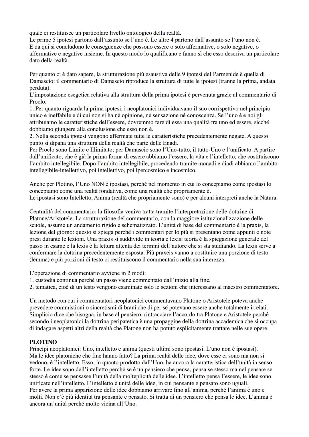 NEOPLATONISMO
Etichettiamo come "neoplatonici" una sequela di pensatori che partono da Plotino (III sec. d.C.) fino a
degli epigoni Alessand