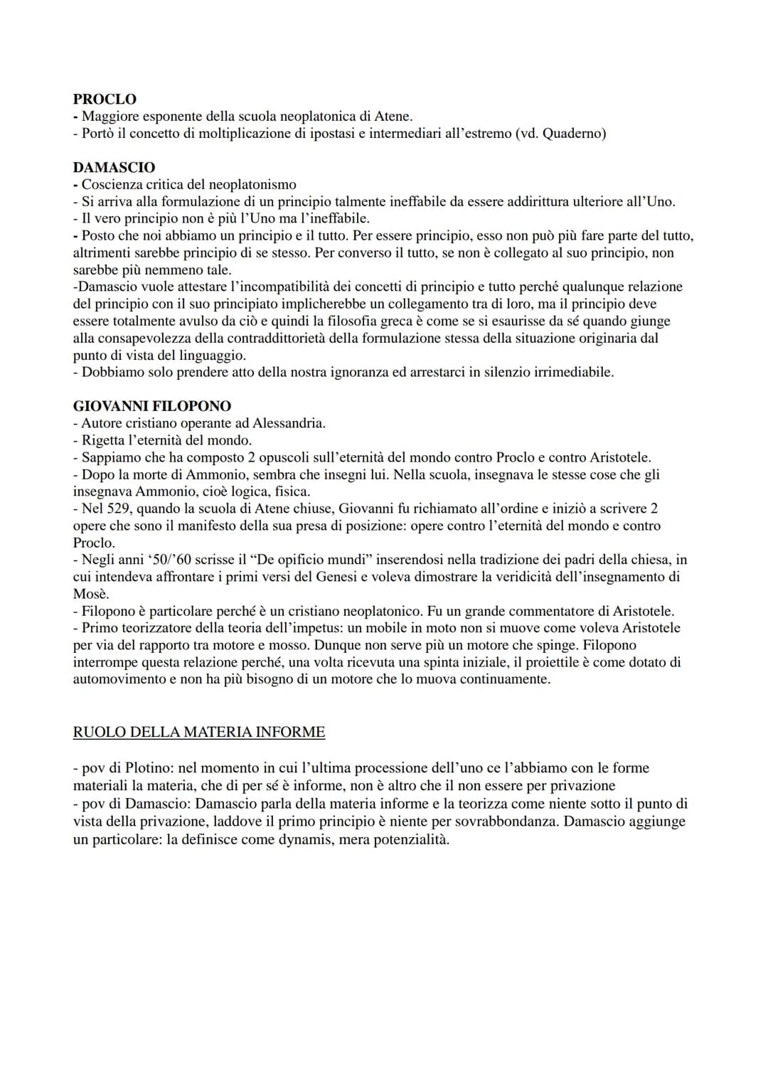 NEOPLATONISMO
Etichettiamo come "neoplatonici" una sequela di pensatori che partono da Plotino (III sec. d.C.) fino a
degli epigoni Alessand