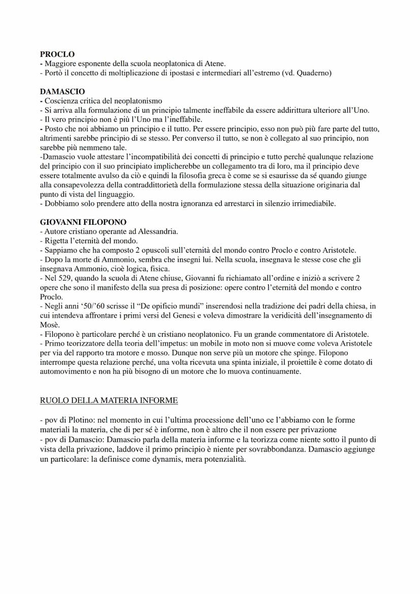 NEOPLATONISMO
Etichettiamo come "neoplatonici" una sequela di pensatori che partono da Plotino (III sec. d.C.) fino a
degli epigoni Alessand