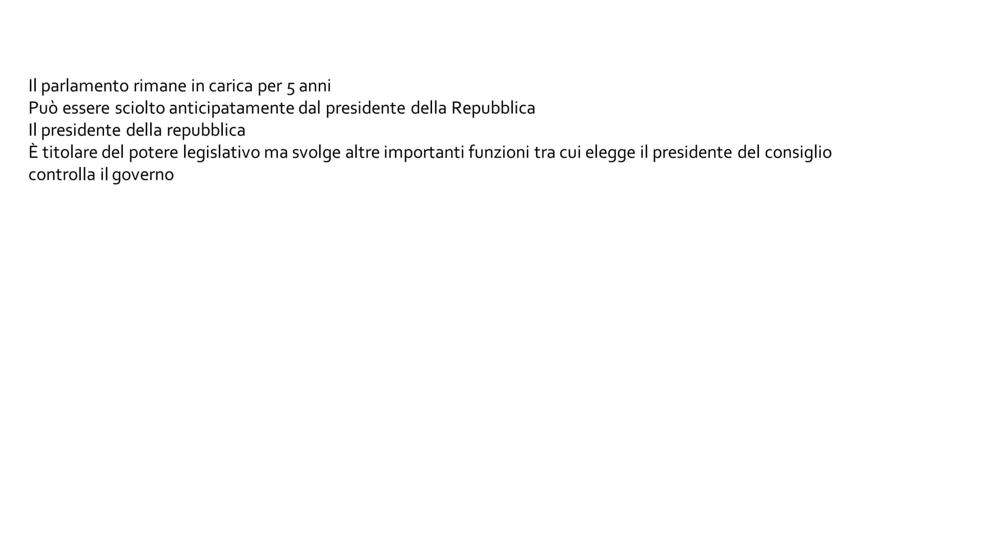 Il Parlamento Che cos'è il
parlamento
Il parlamento : È un organo che viene eletto dal popolo
Che è formato da due camere : segnato della
re