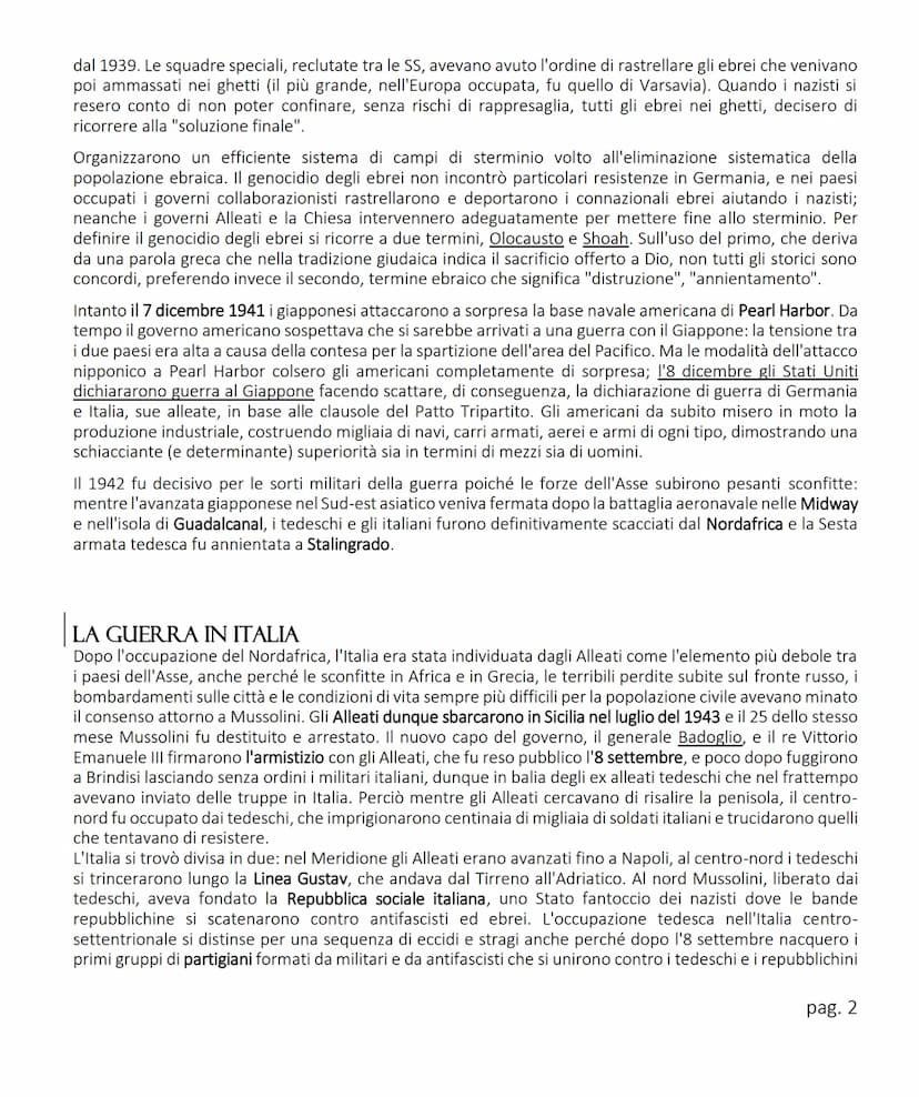 | LO SCOPPIO DELLA SECONDA GUERRA MONDIALE
Alla fine degli anni Trenta la politica aggressiva della Germania nazista rappresentava una minac